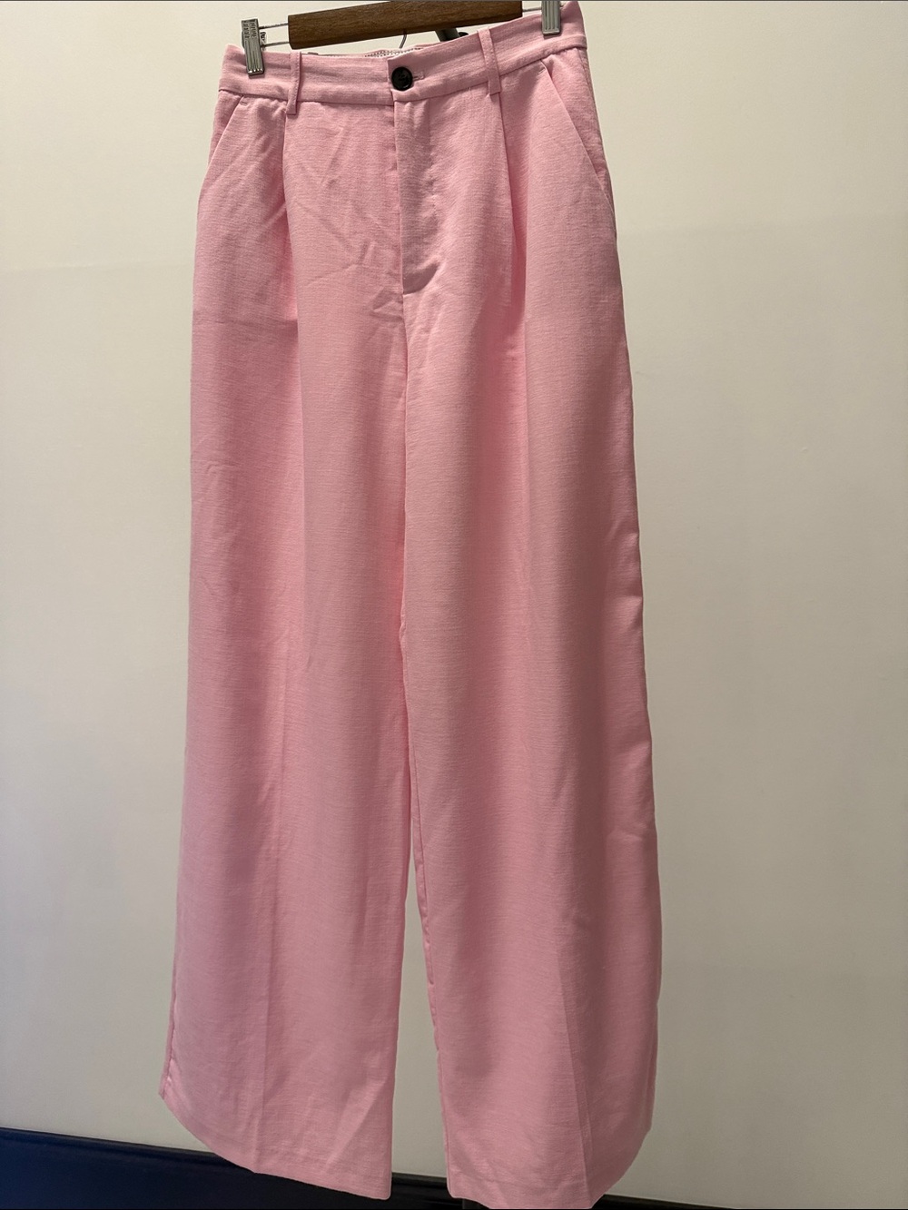 Zara Pink Wide-Leg Trousers | Size S